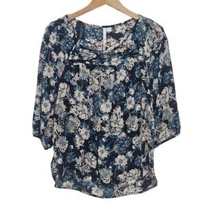 Lauren Conrad Floral 3/4 Sleeve Size XS Cottagecore Boho Peasant
